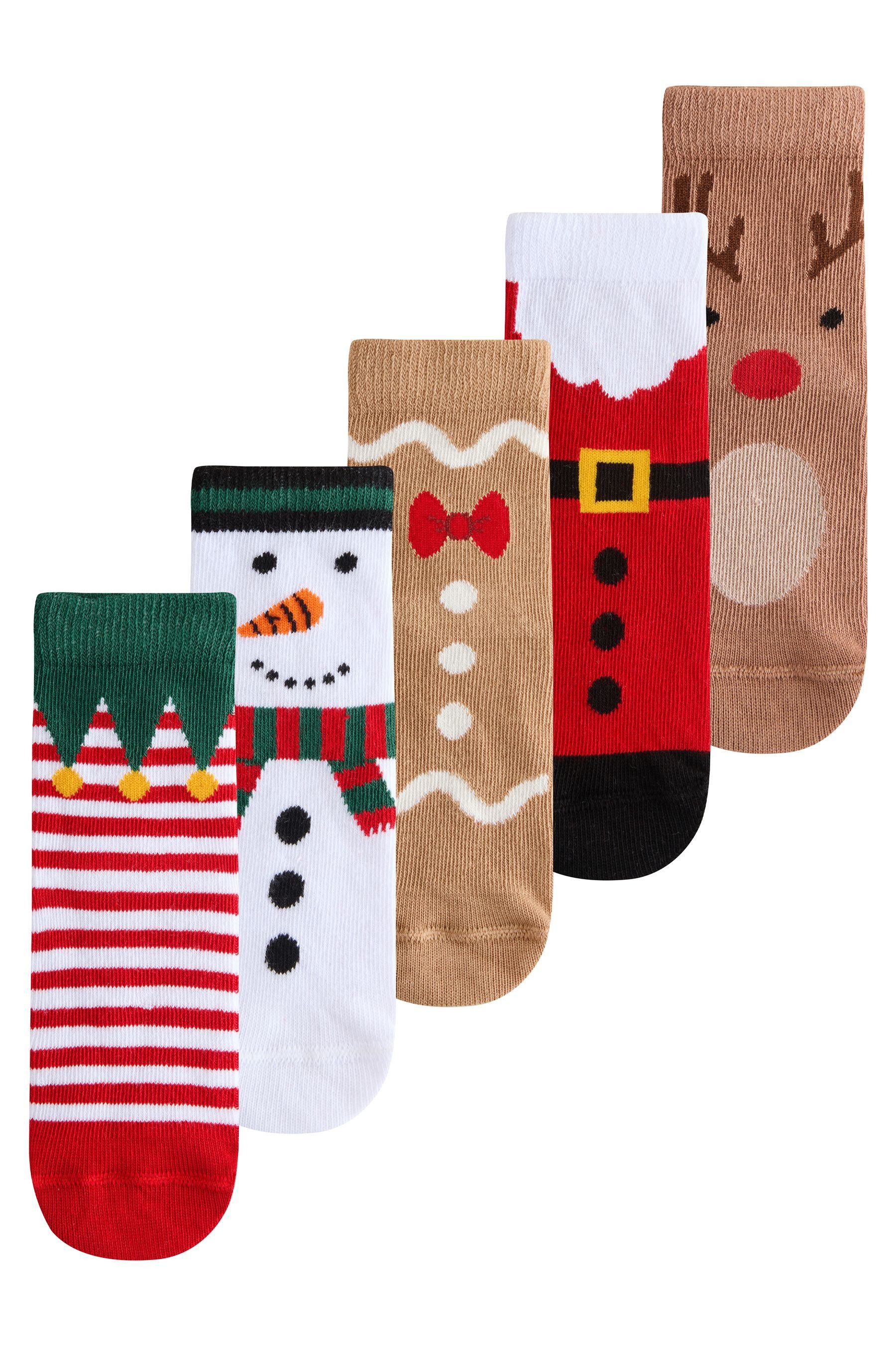 Next Basicsocken Socken, 5er-Pack, Weihnachten (1-Paar) günstig online kaufen