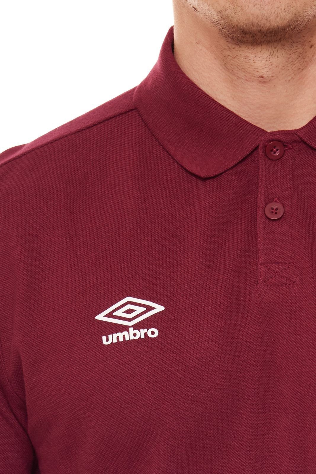 Herren Golf-Shirt UMTM0323-6JY Polohemd Rundhalsshirt Polo-Shirt zeitloses Umbro Club Bordeaux umbro Essential