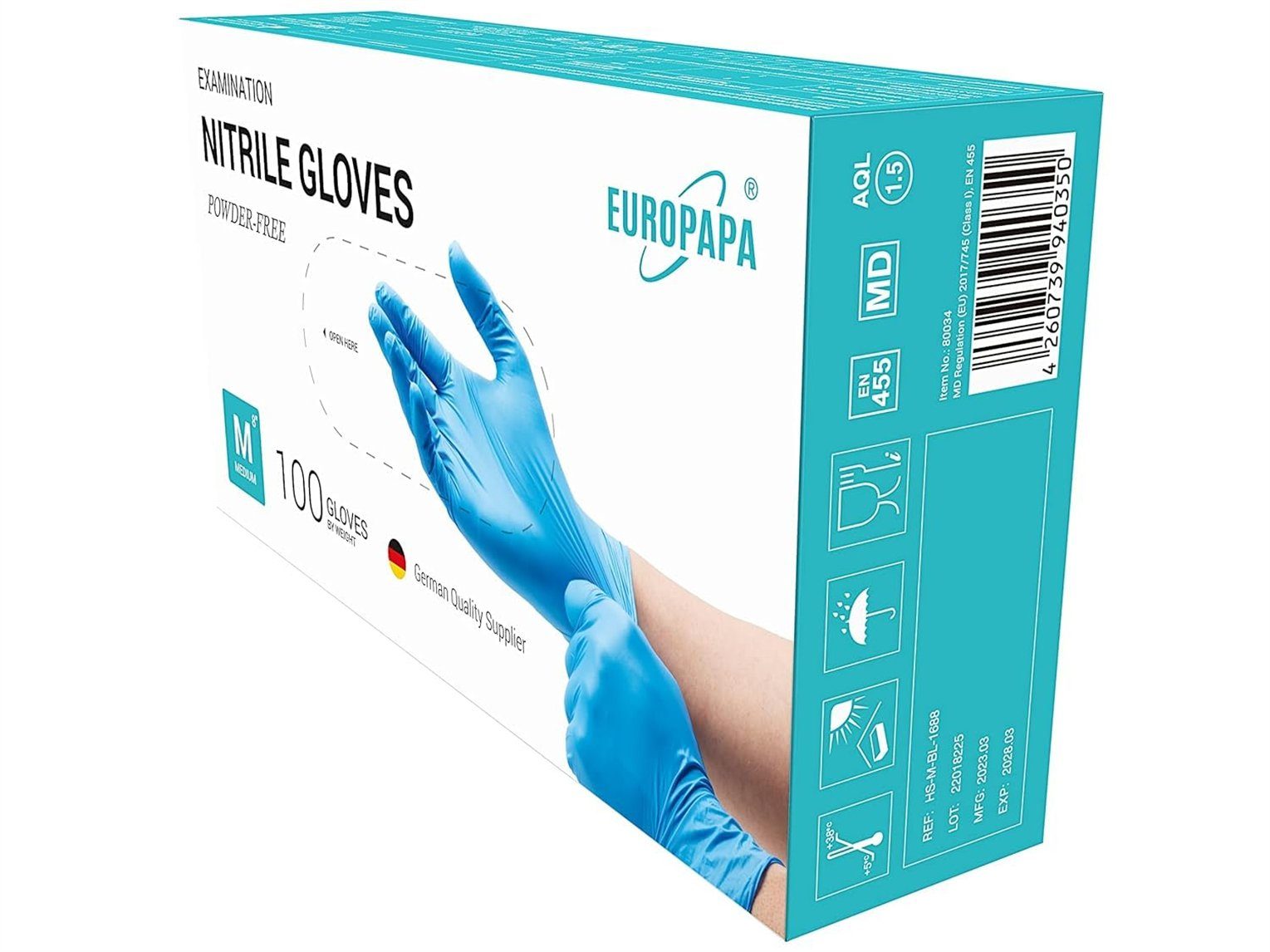 EUROPAPA Nitril-Handschuhe 500x Nitrilhandschuhe Einweghandschuhe (latexfre günstig online kaufen