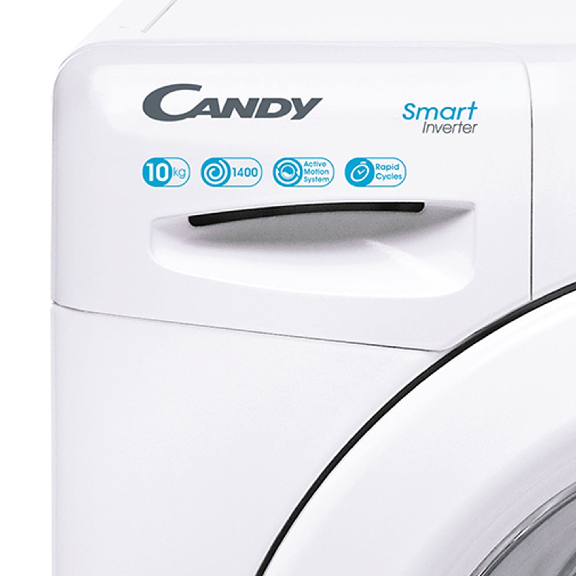 Candy Waschmaschine CS 1410TXME/1-S, 10 kg, 1400 U/min, Startzeitvorwahl, Mengenautomatik, Mix Power System, Kindersicherung