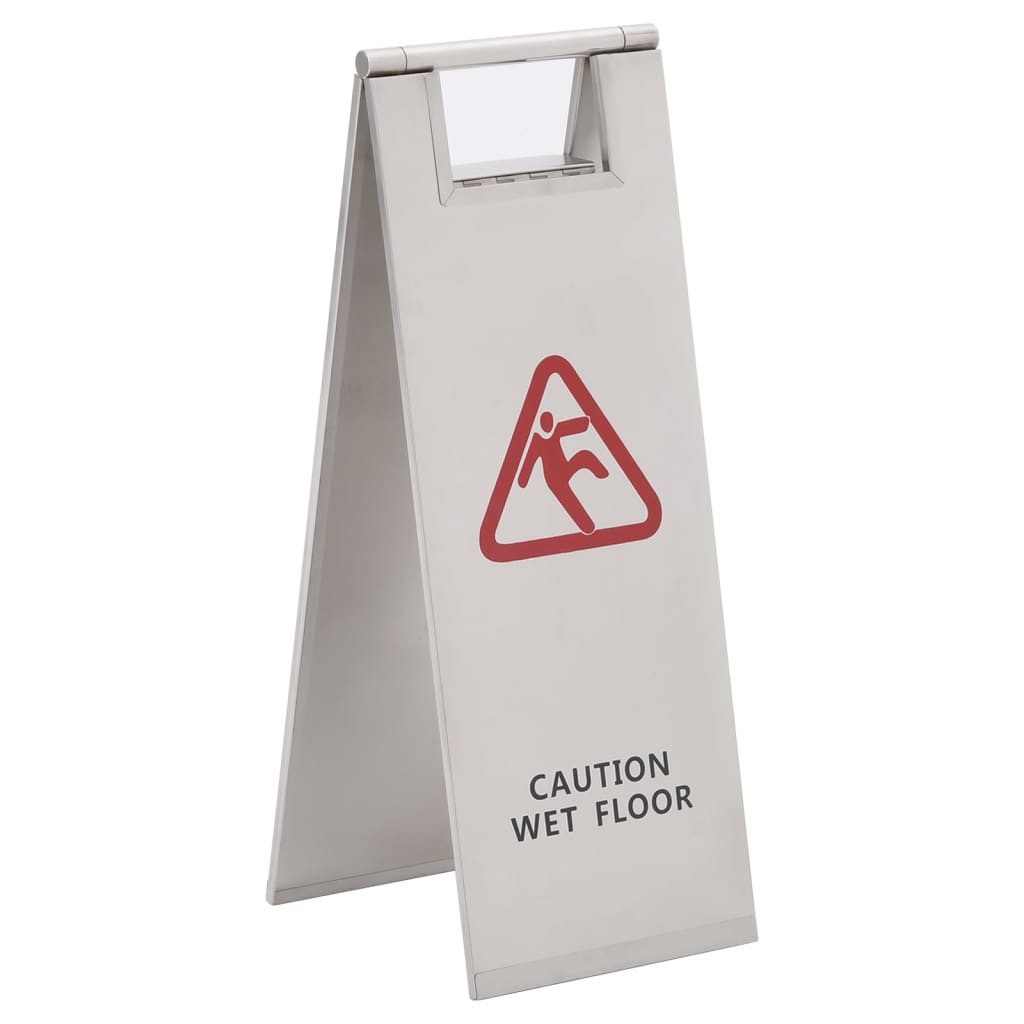 Pylonen Warnschild Klappbar Achtung Rutschgefahr Edelstahl