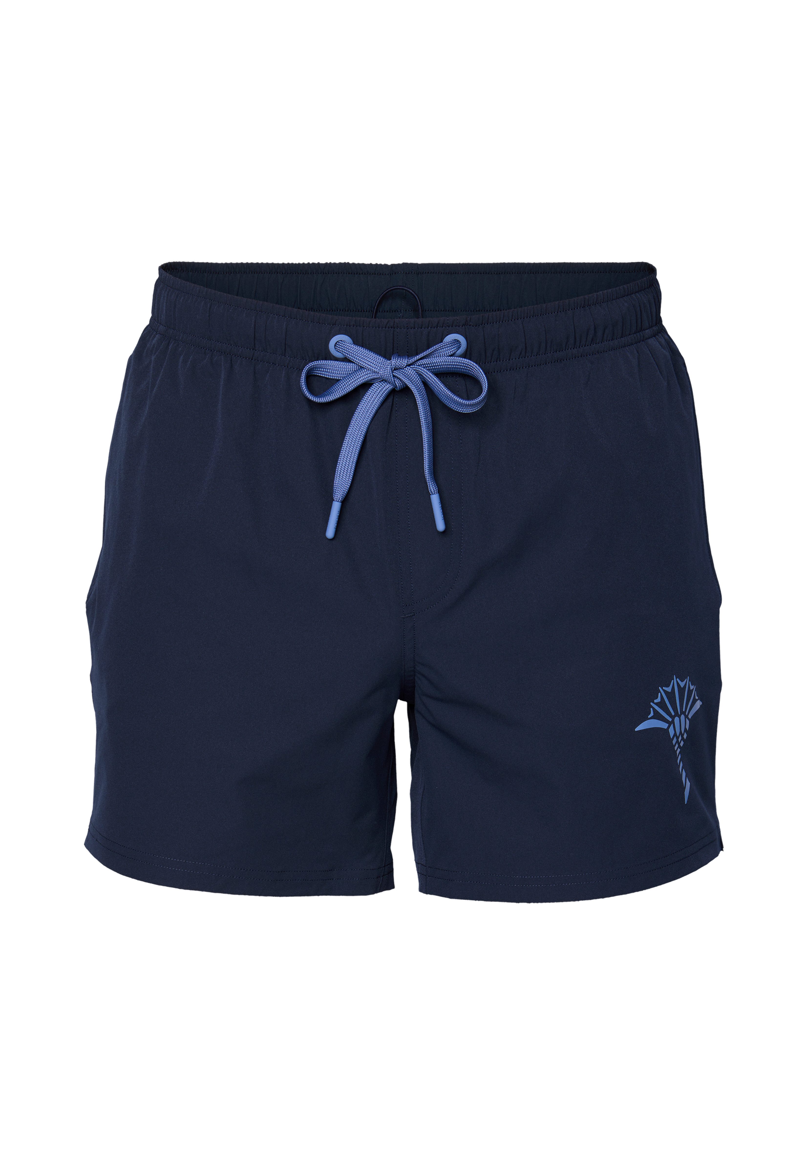 JOOP! Badeshorts Solid Cornflower mit seitlichen Taschen und Tunnelzug