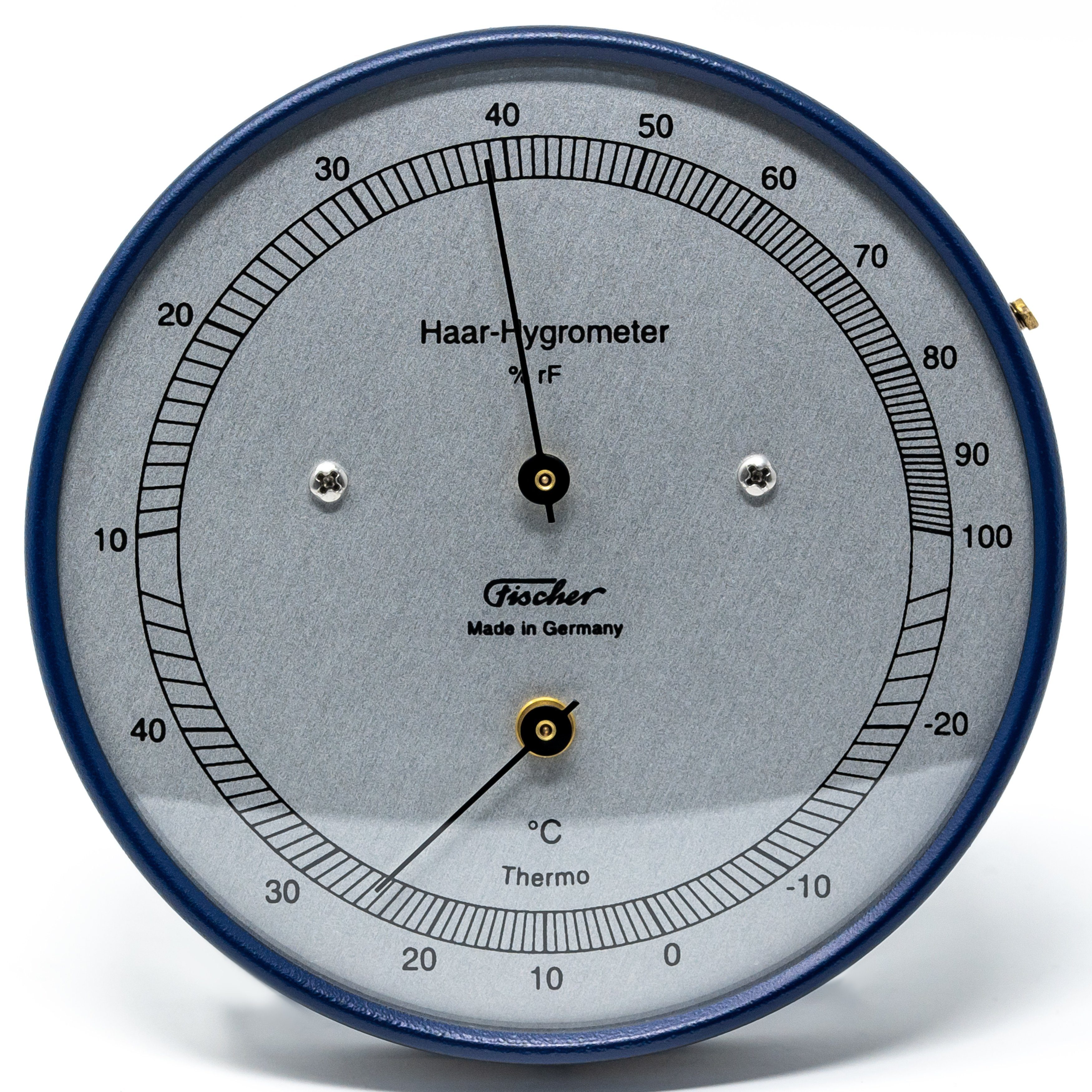 Fischer Hygrometer Fischer 111.01T Haar-Hygrometer 103mm Edelstahl Made in Germany