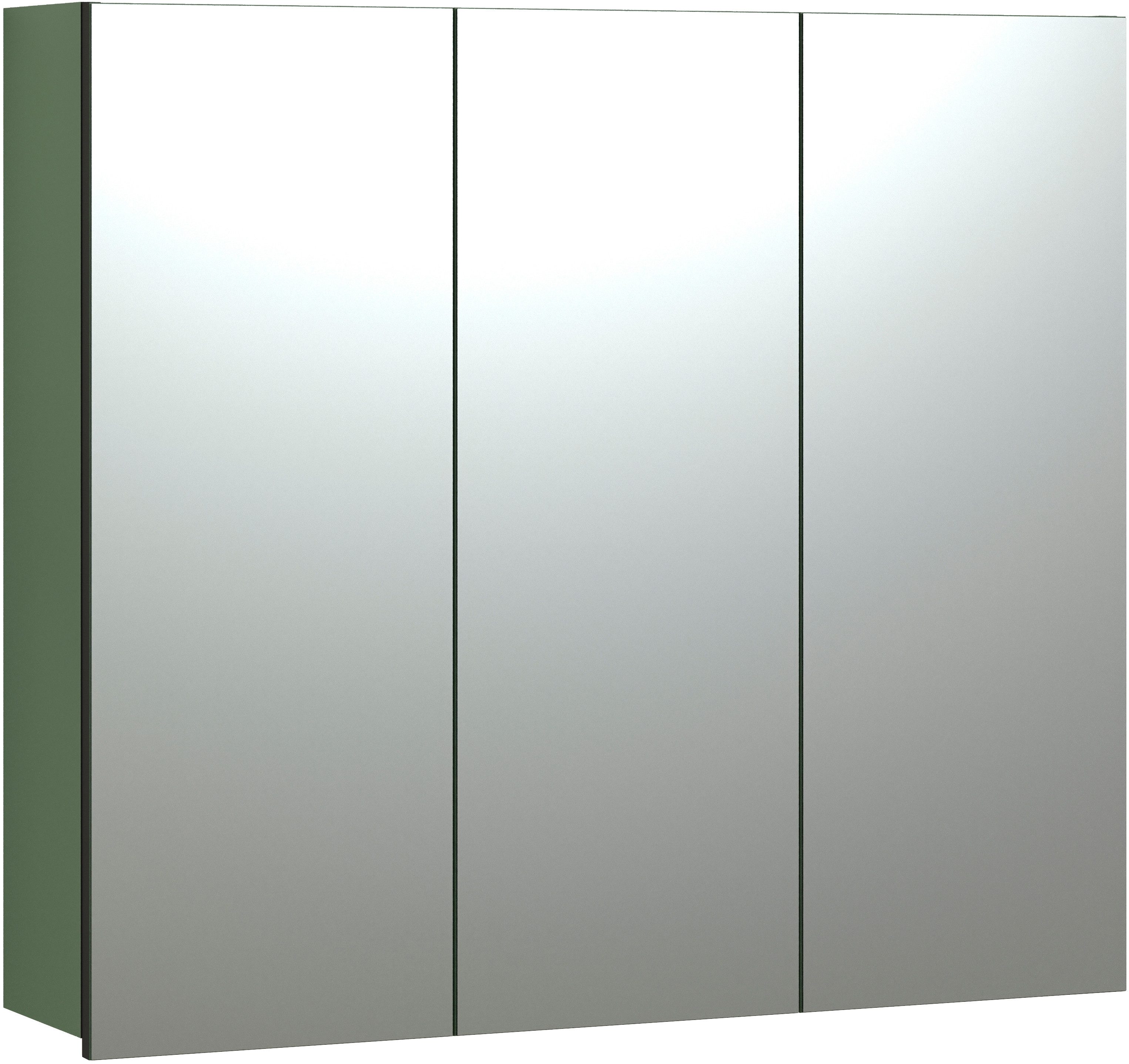 welltime Spiegelschrank Amrum (1-St) 3-Türiger Badspiegel mit Stauraum - Maße (B/T/H) 90/20/80 cm