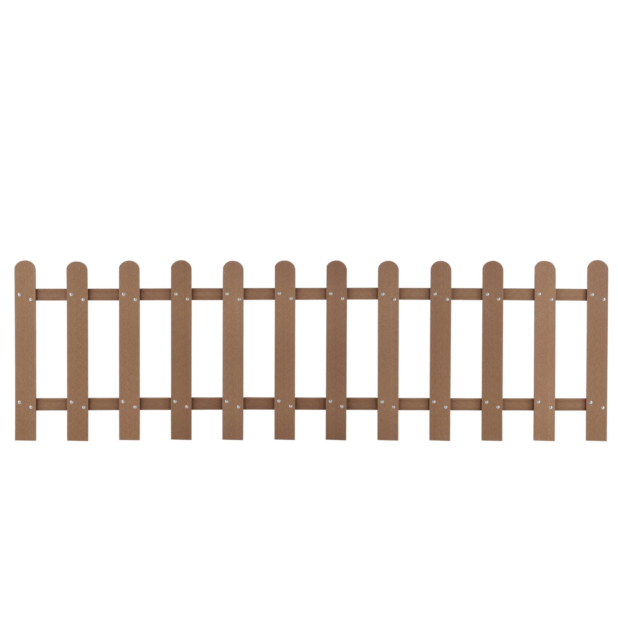 neu.holz Gartenzaun, »Elda« Lattenzaun WPC Friesenzaun 200x60cm Braun