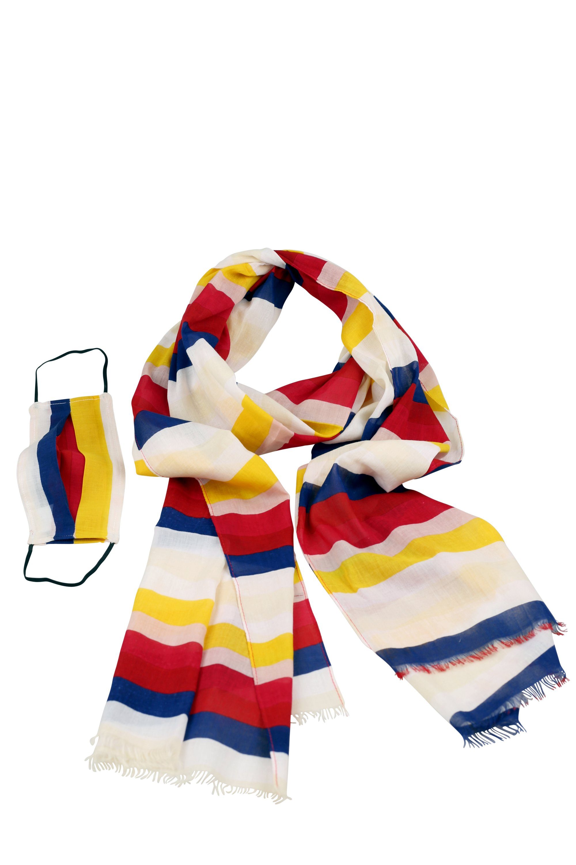 COLLEZIONE ALESSANDRO Modeschal Rainbow, (1-St), mit passender Mund-Nasen-Bedeckung