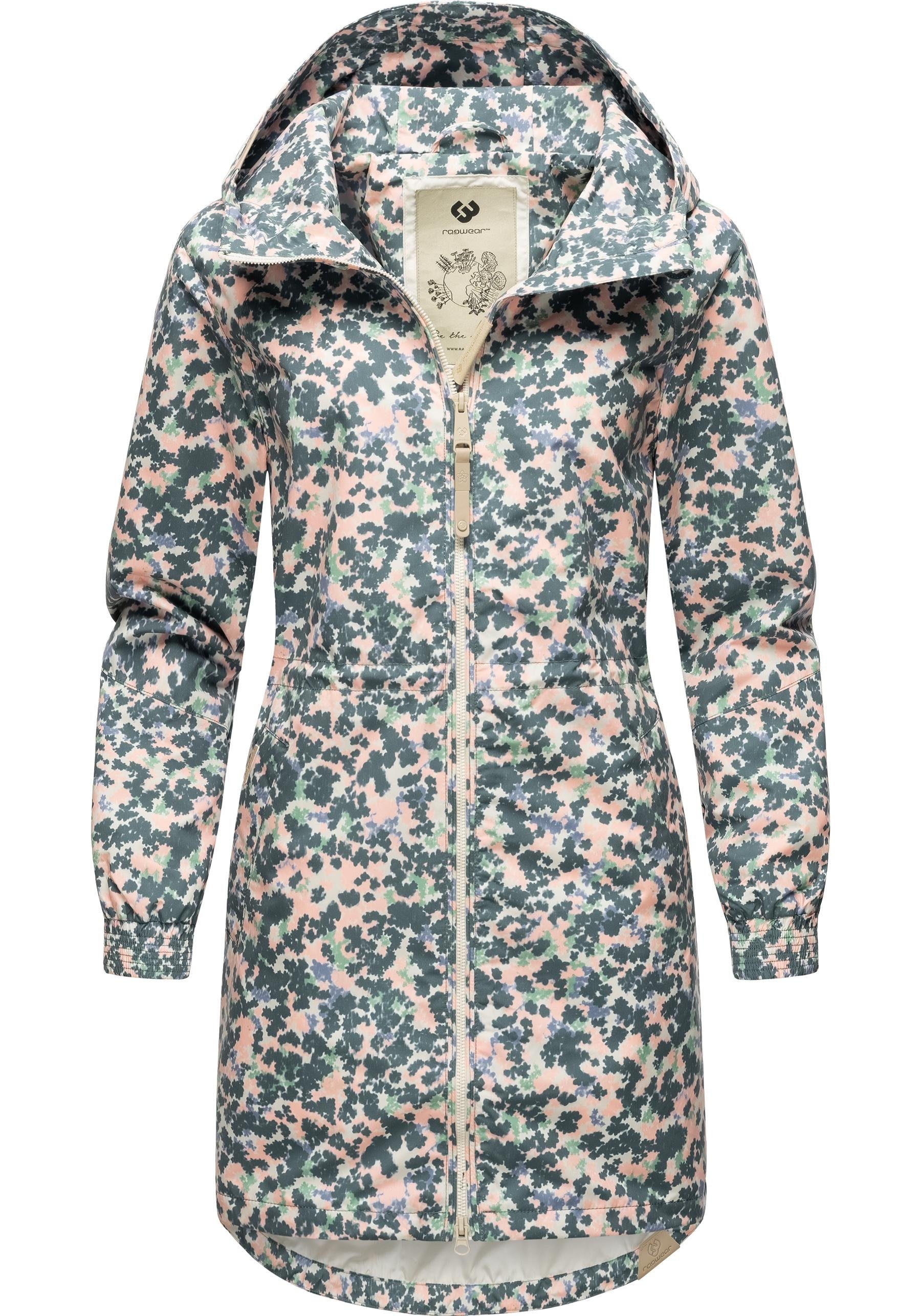 stylischer Print Ragwear mit Print coolem Übergangsmantel Bronja Outdoorjacke