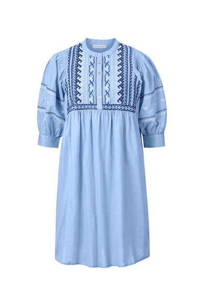 Rich & Royal Sommerkleid mini dress with embroidery organic, cotton blue