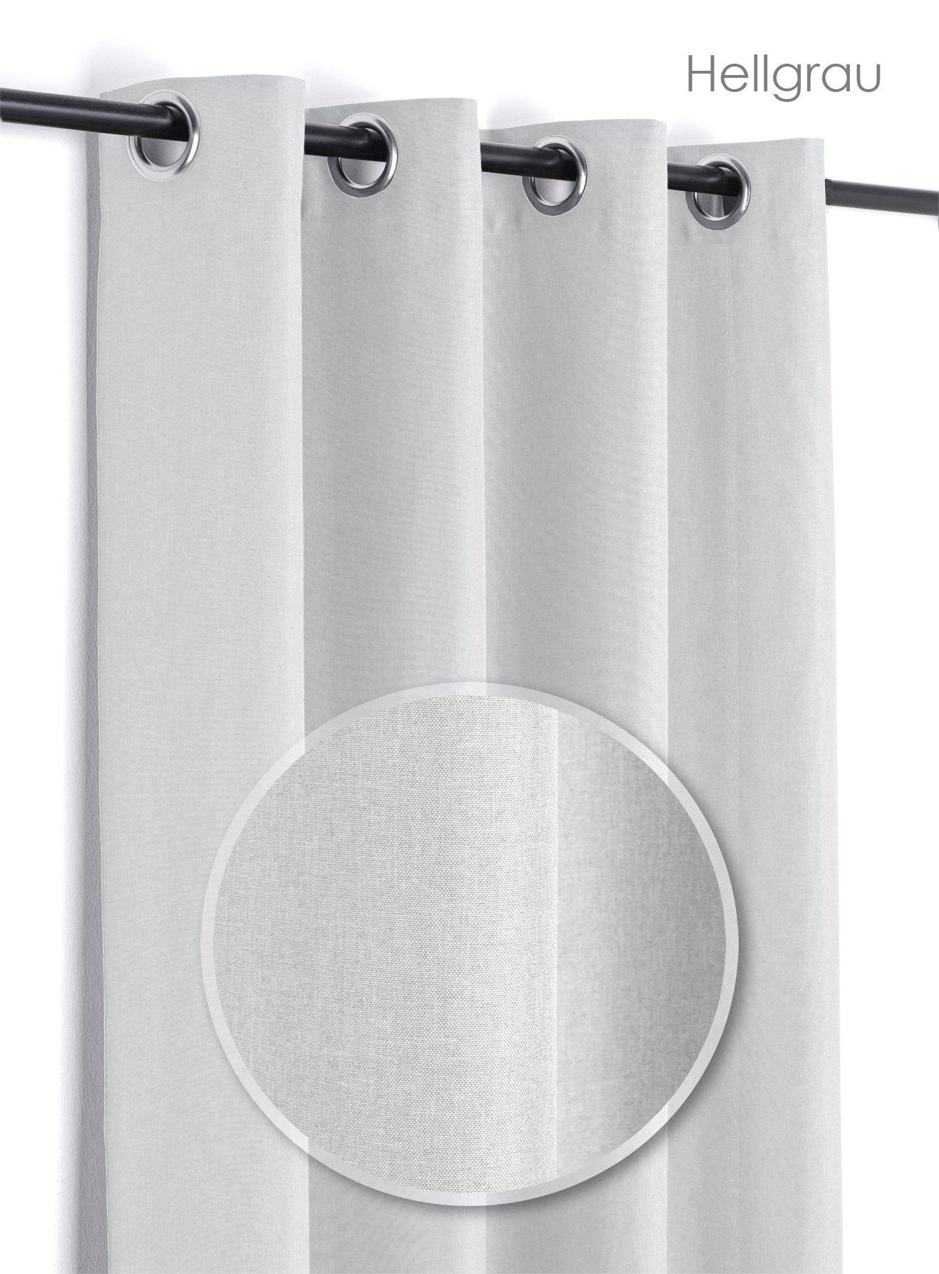 Beautex Vorhang Leinen Optik Brilliant Ösenvorhang, Gardine mit Ösen 140x24 günstig online kaufen