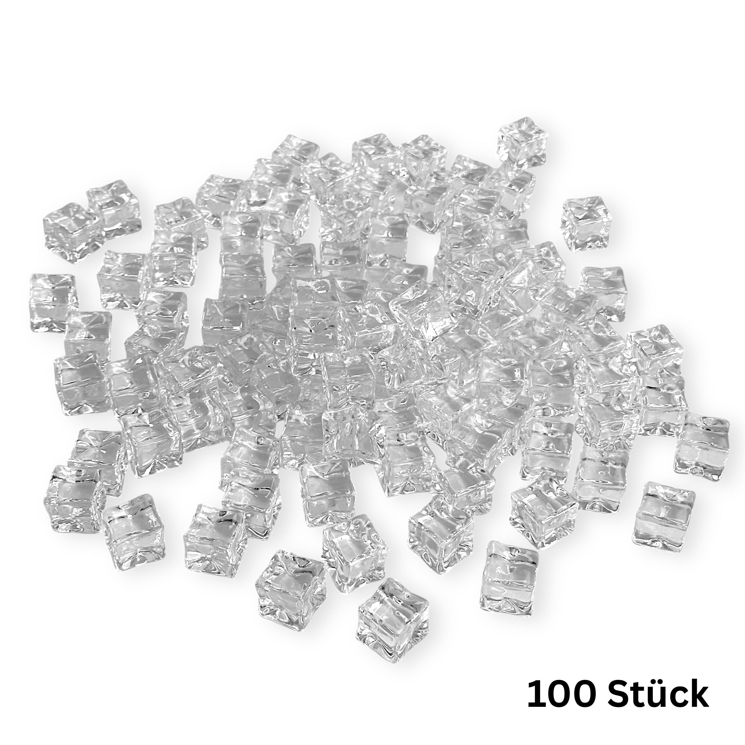 naninoa GmbH Streudeko Deko-Eiswürfel aus Kunststoff 18mm 1 Liter / ca. 100 Stück, Tischdeko