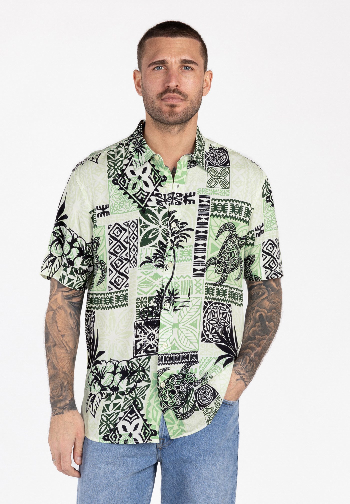 Kurzarmhemd MSH KLTAHITI 1/2 allover printed