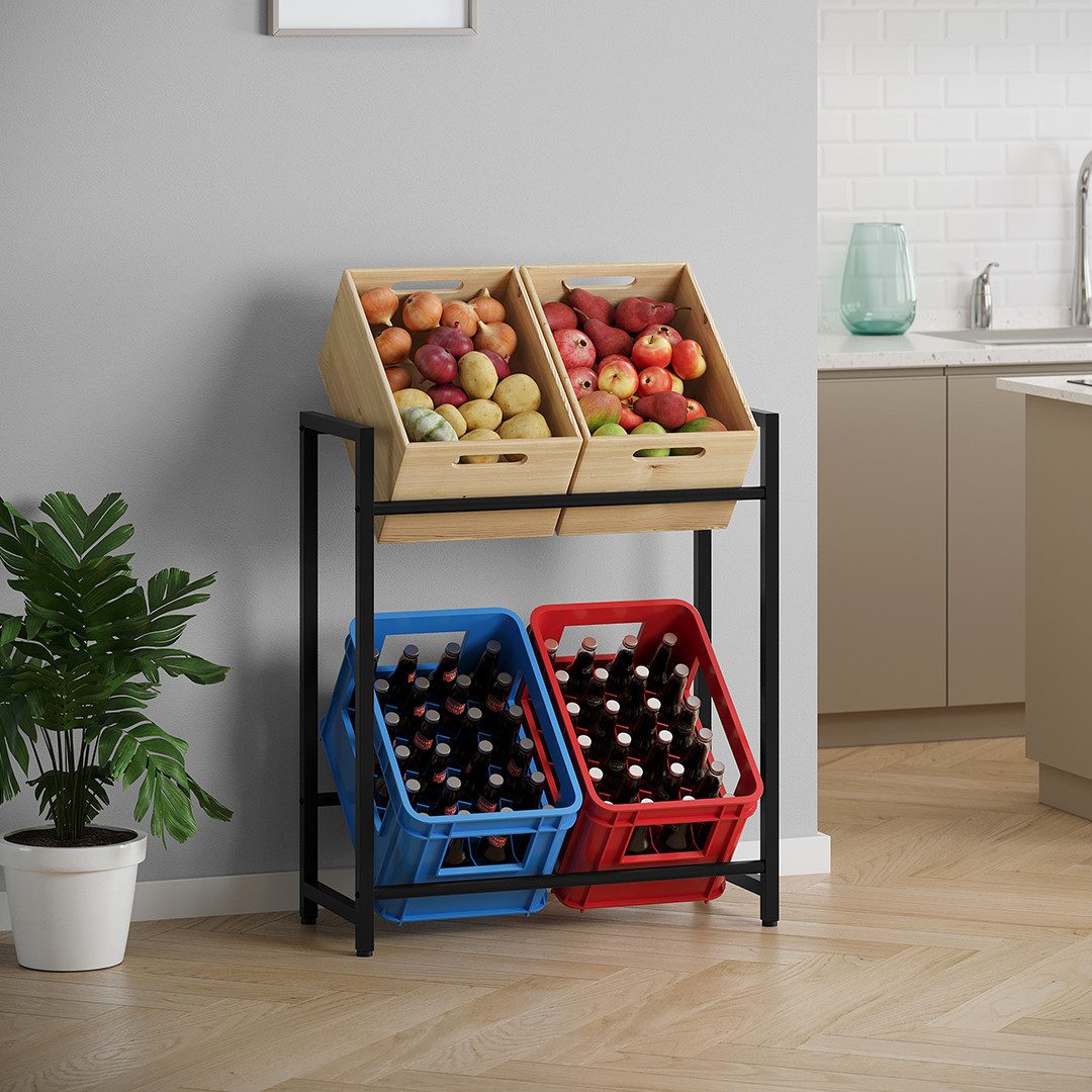 STEELSØN Flaschenregal Macondo aus Metall, Getränkekistenregal schwarz, für günstig online kaufen