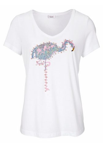 HEINE CASUAL футболка с Flamingo-Applikation...