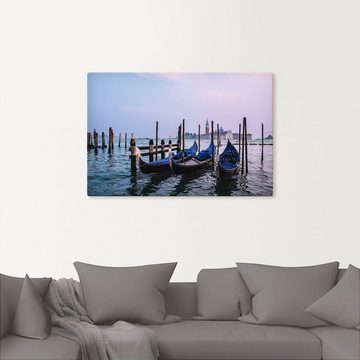 Artland Wandbild Blick auf die Insel San Giorgio Maggiore, Bilder von Booten & Schiffen (1 St), auf Keilrahmen gespannt