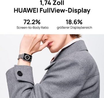 Huawei Smartwatch (1,74 Zoll, Android iOS), Gesundheitsmanagement,Lange Akkulaufzeit,Animierte Quick-Workouts