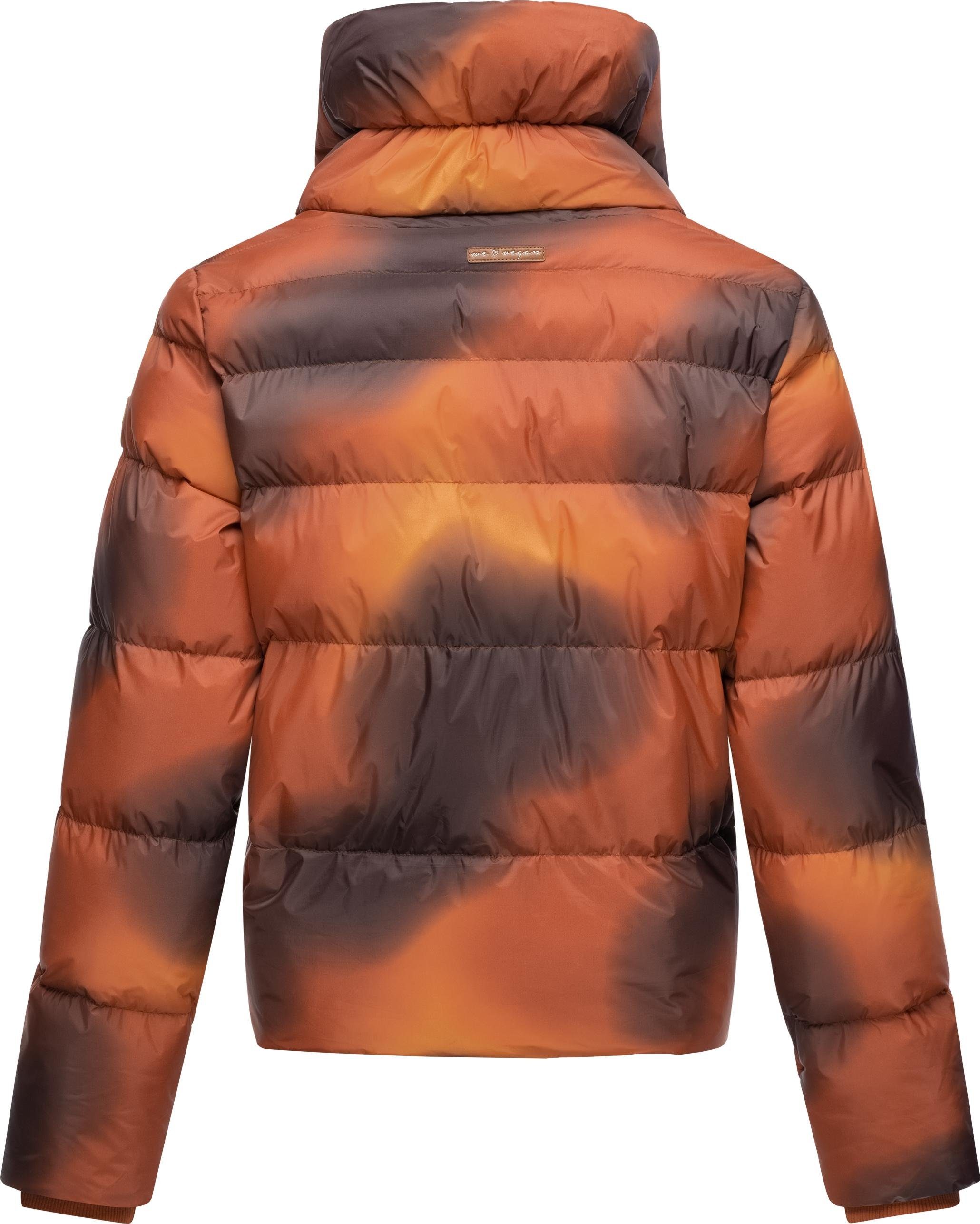 cropped Winter lilablau stylische, Kurzjacke Steppjacke Ragwear Ombre Lunis