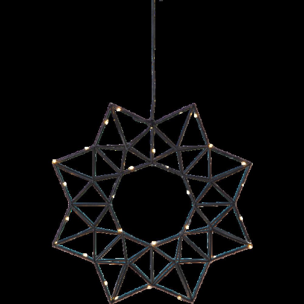 STAR TRADING LED Stern "Edge" schwarz, Stern, warmweiß, mit Leuchtmittel, L400mm, warmweiß