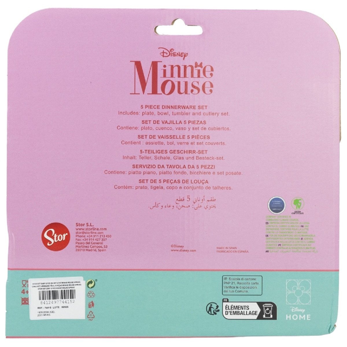 Disney Minnie Mouse Frühstücks-Set Mikrowellengeeignet 5-teiliges Set mit Teller & Becher – Bild 3 von 3