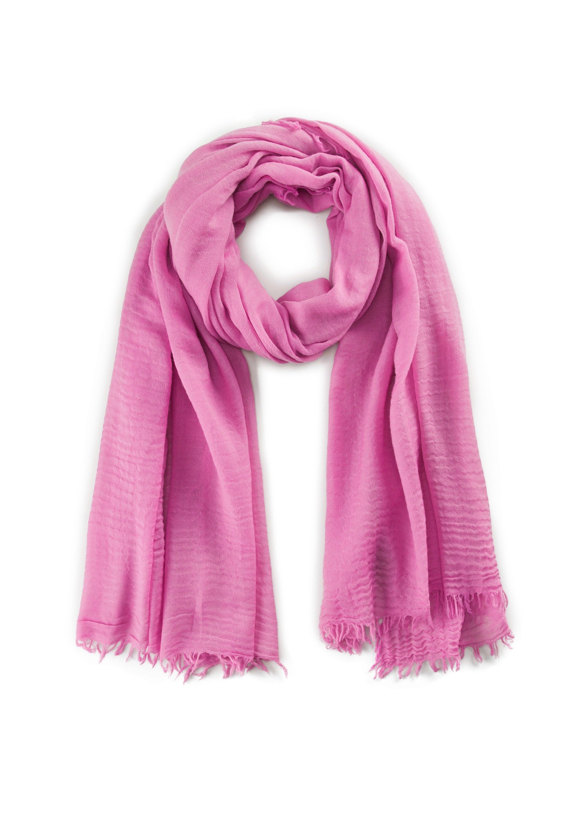 Wollschal Codello Damen Xl-Schal aus reiner Wolle in pink oder schwarz