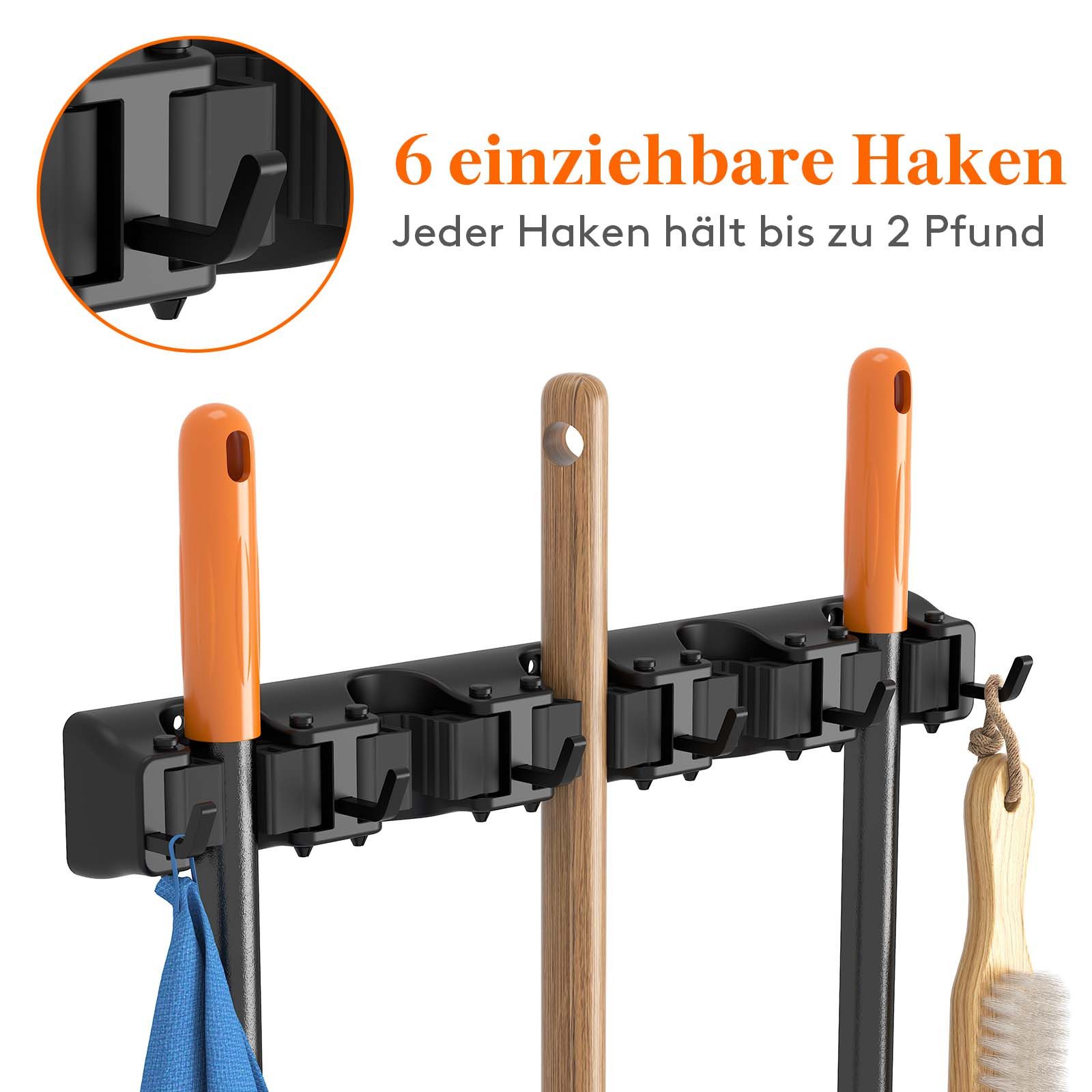 Lifewit Wandhaken Besenhalter Wandhalterung, Besenhalterung, für Reinigungsmittel., (1-St) – Bild 4 von 5