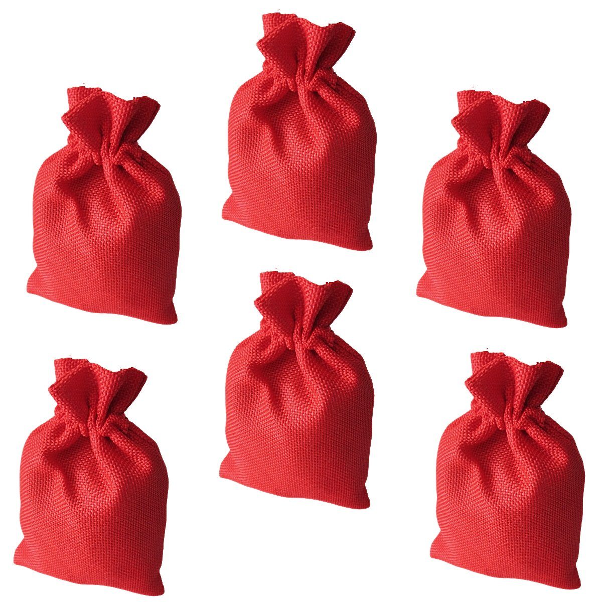 Organzabeutel24 befüllbarer Adventskalender Stoffsäckchen/Stoffbeutel/Schmuckbeutel 10x15cm (6-tlg), in 3 Farben verfügbar