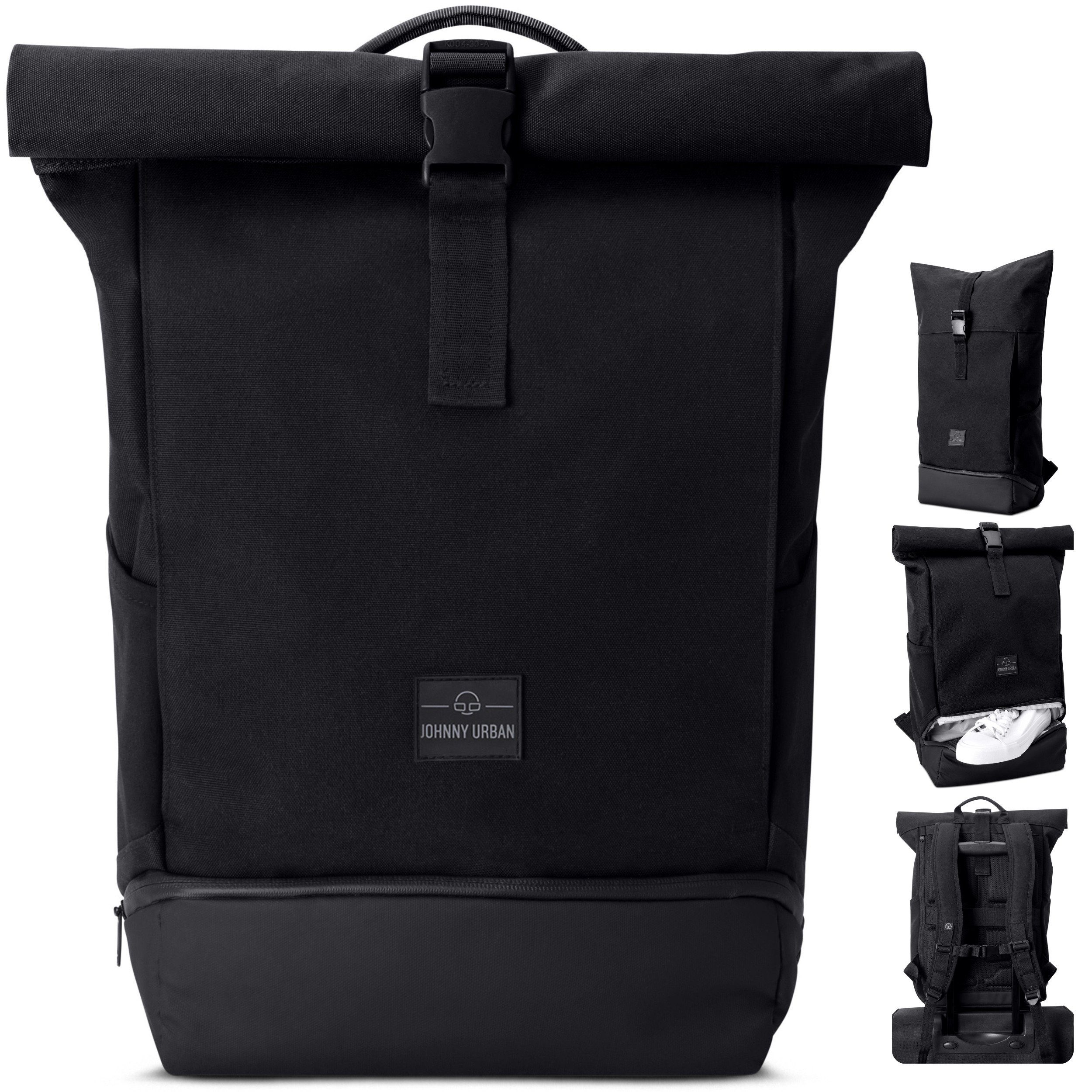 Johnny Urban Cityrucksack Allen Medium, Rolltop Damen Herren, Laptop Fach (1-tlg), Wasserabweisend