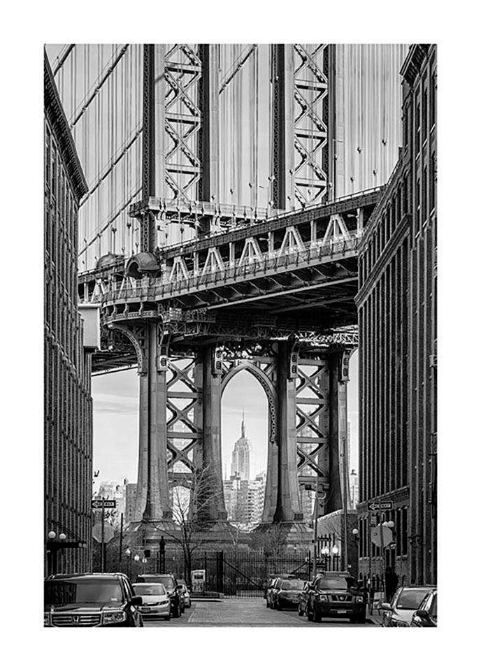 Komar Poster Brooklyn Bridge, Städte (1 St), Kinderzimmer, Schlafzimmer,  Wohnzimmer