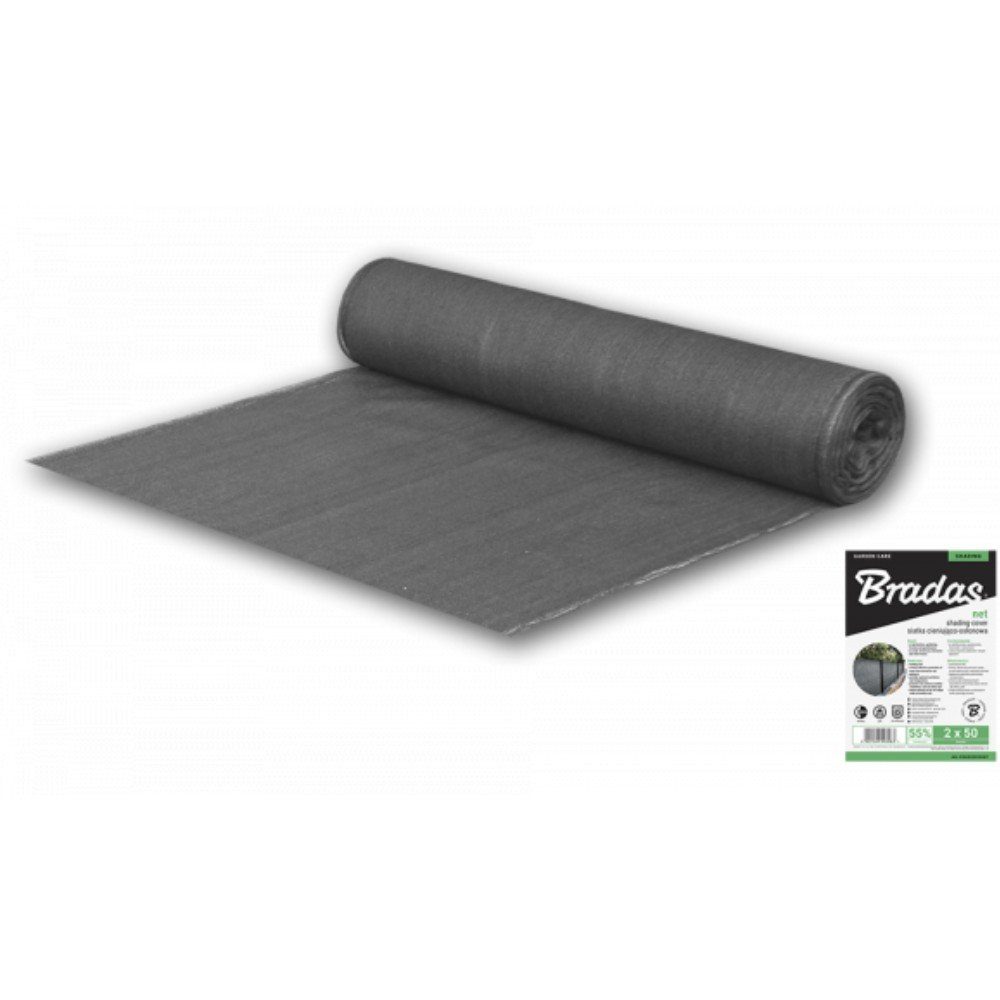 Bradas Schutznetz Schutznetz Schattiergewebe 55% 1m x 25m grau 3018, (1-St)