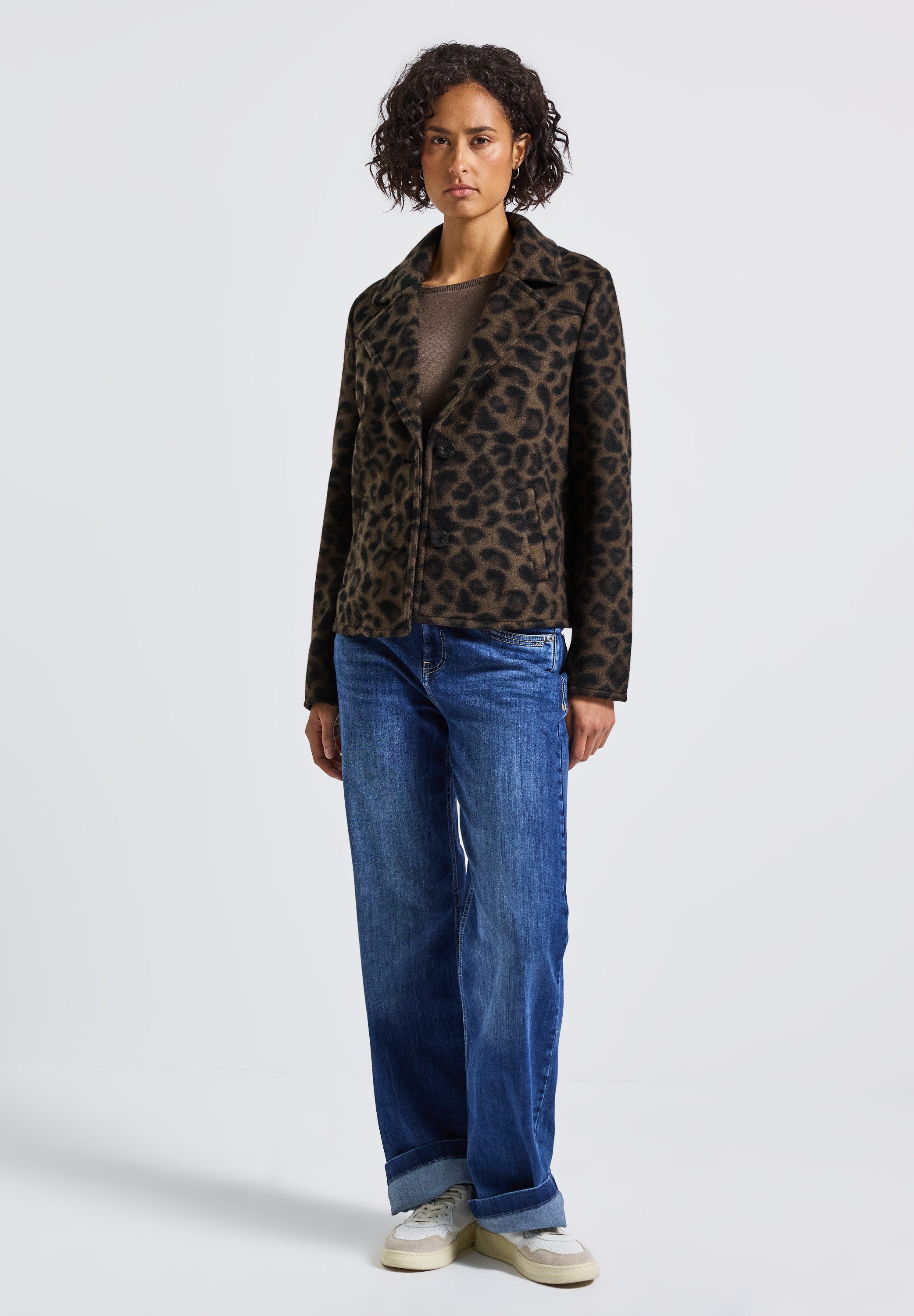 STREET ONE Trenchcoat mit allover Leoprint