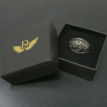 DALMARO.de Fingerring Ring Silber aus Edelstahl - IRON CROSS