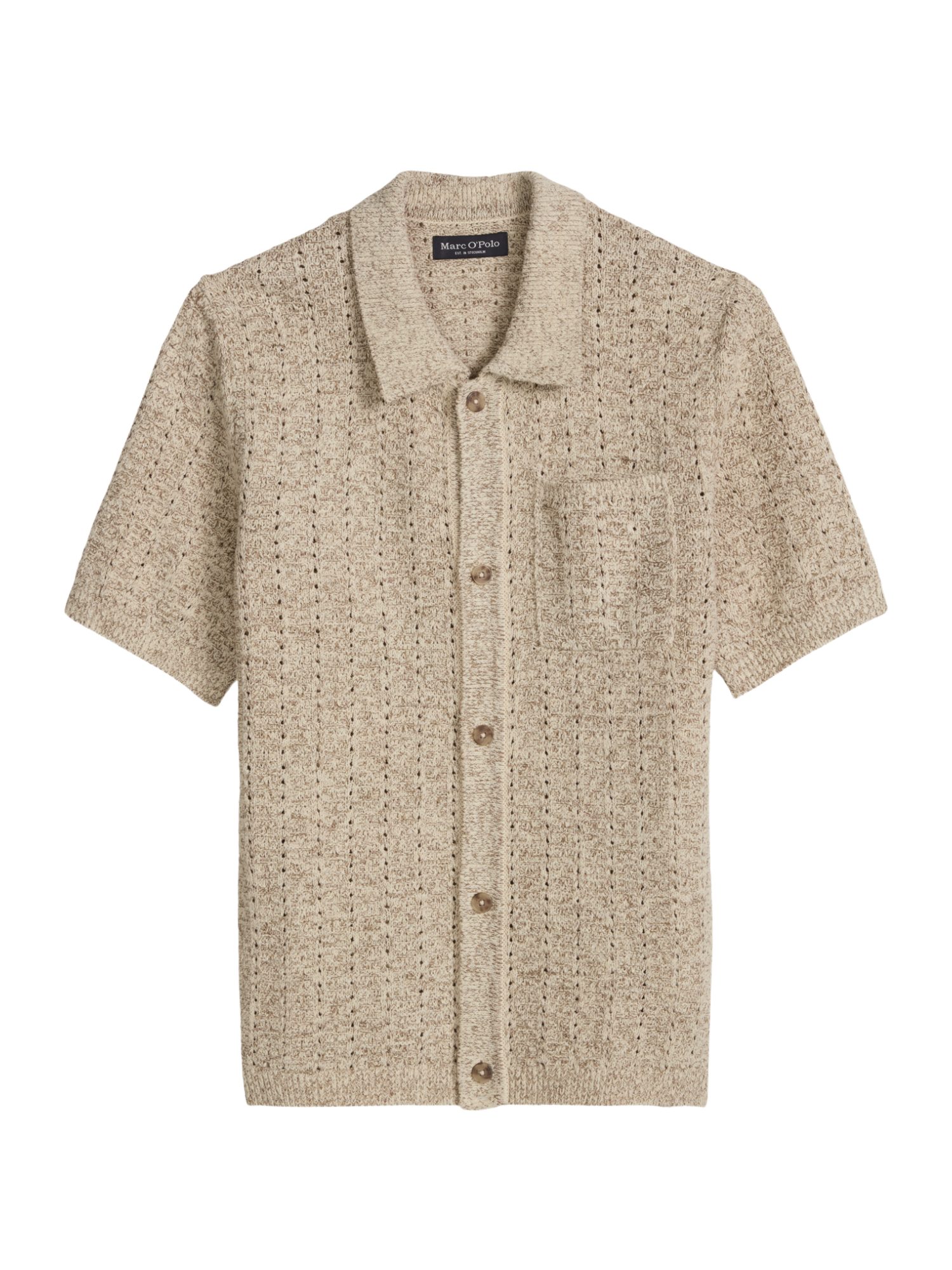 Marc O'Polo Strickjacke natur,Freizeit,Baumwolle,Unifarben,Kent,Kurz,Regular Fit