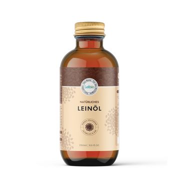 Lebbio Körperöl Leinöl - Fördert die Herzgesundheit und ist entzündungshemmend, 250 ml Inhalt