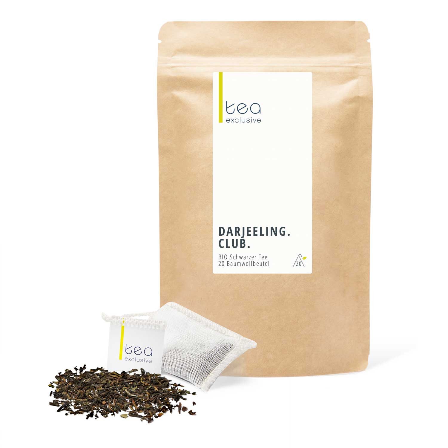 tea exclusive Tee Darjeeling Club, BIO Schwarzer Tee, 20 Teebeutel