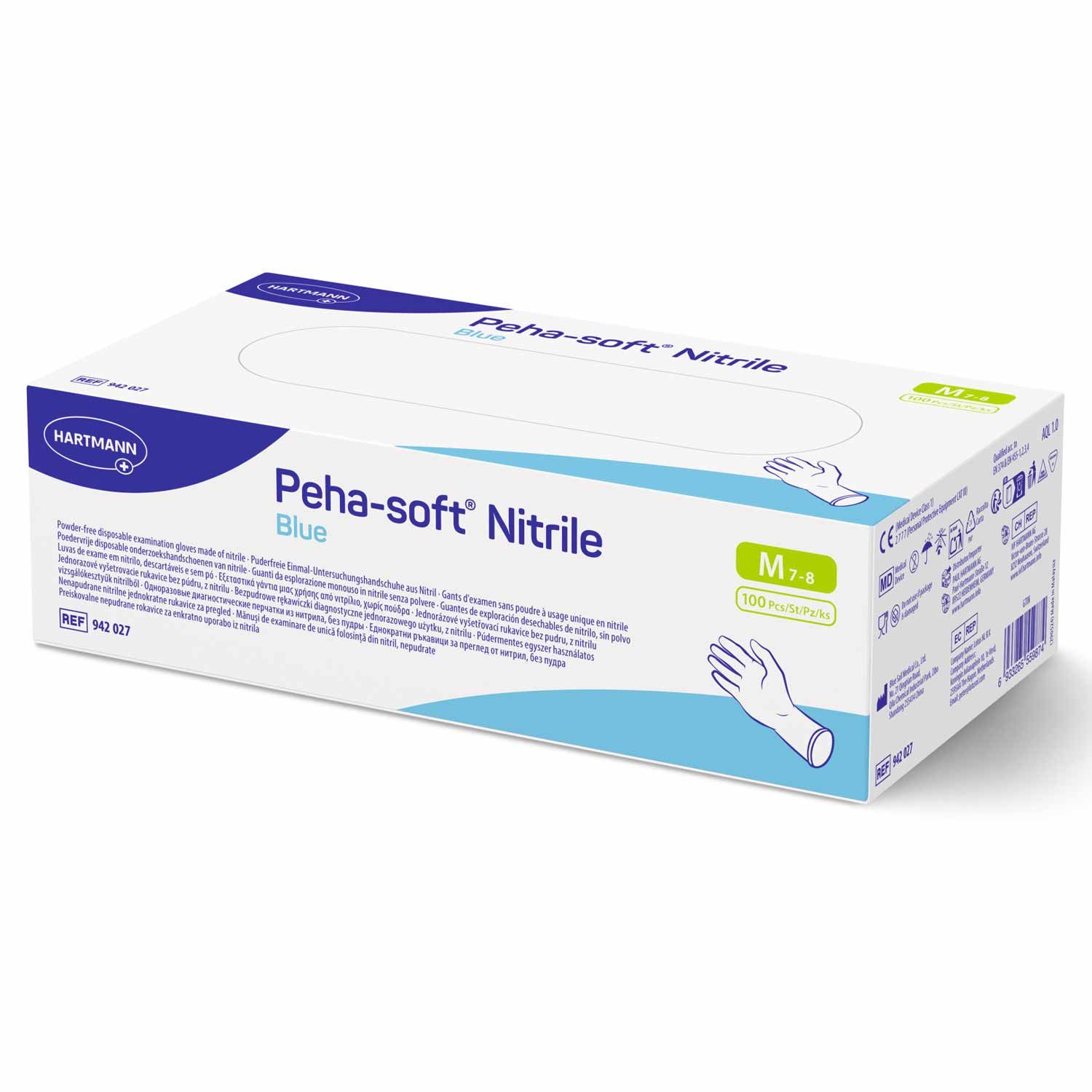 Nitril-Handschuhe Peha-soft Nitrile blue Handschuhe Größe M 100 Stück