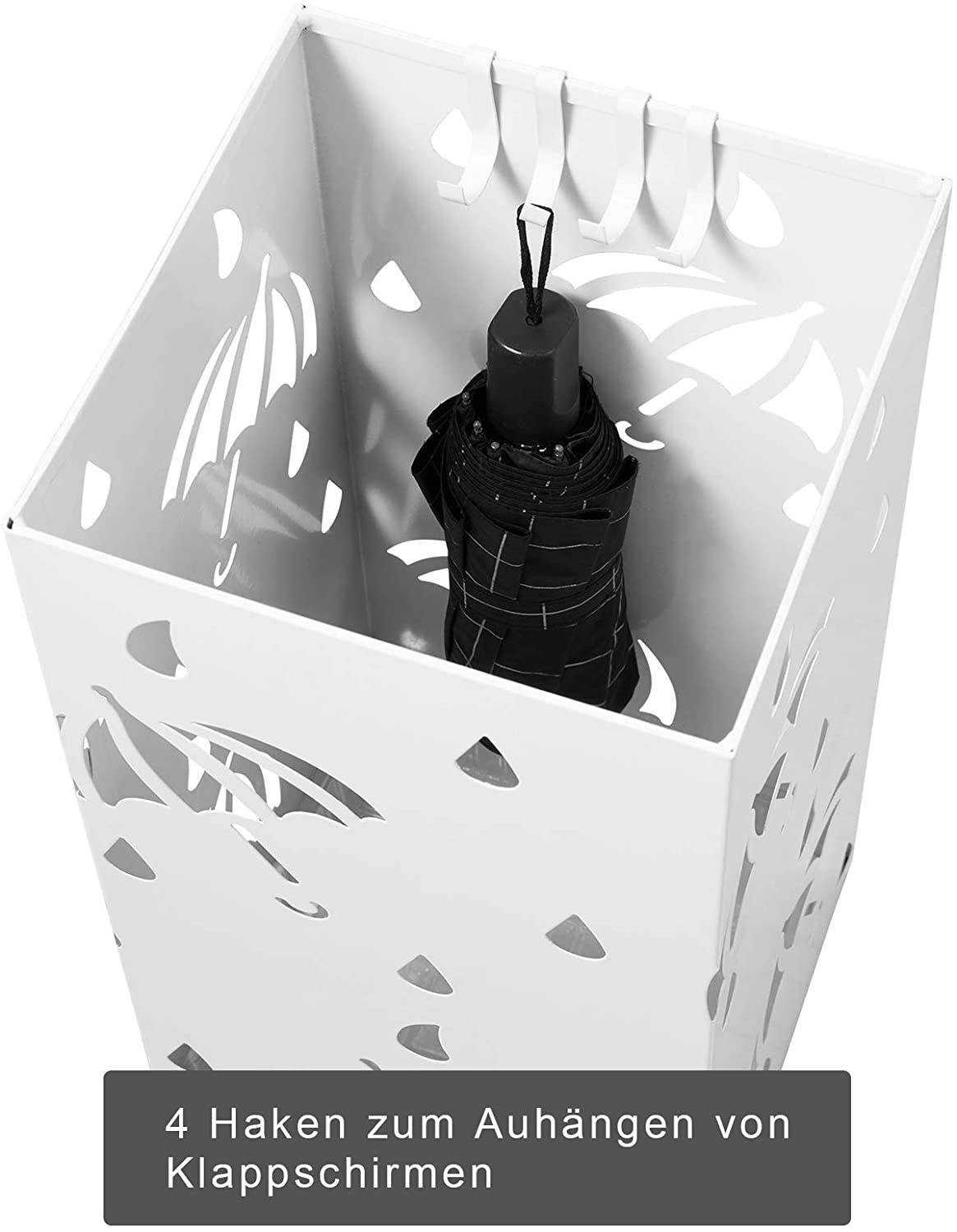 Woltu Schirmständer (1 St), Regenschirmständer mit Wasserauffangschale