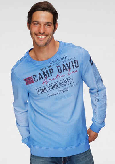 CAMP DAVID Sweatshirt mit Logoprint