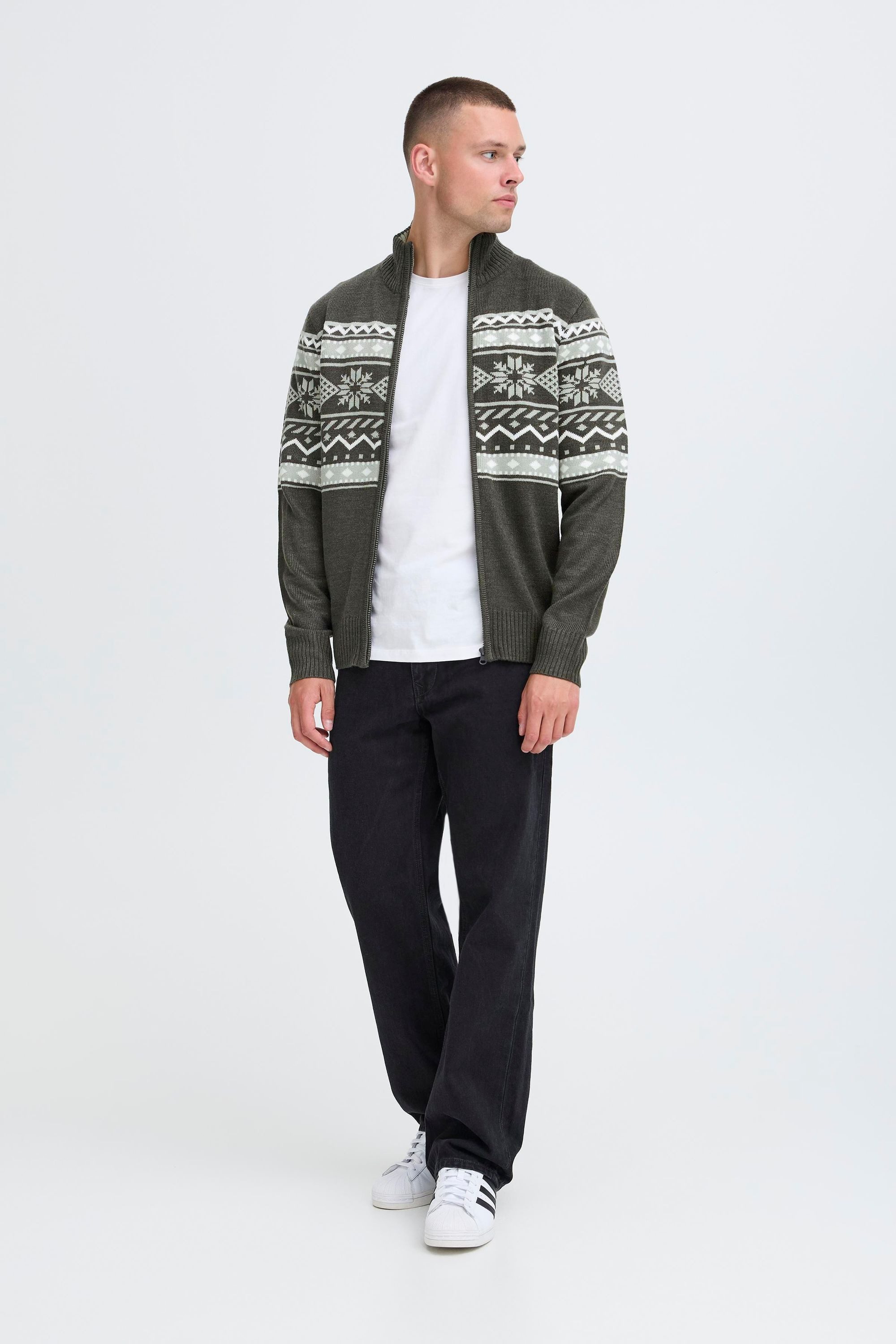 Blend Strickjacke BHNova Stilvolle Strickjacke mit Norweger-Muster