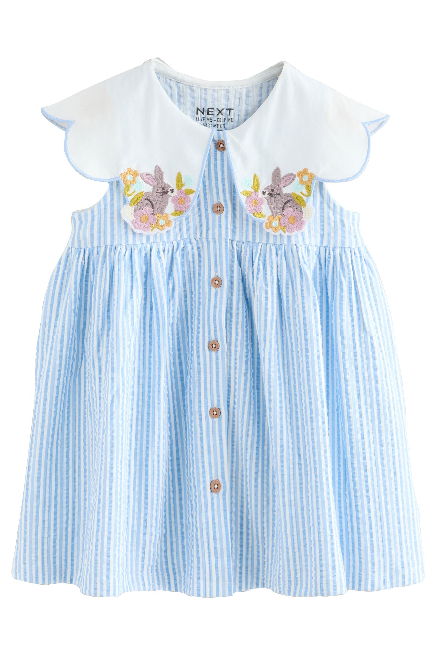 Next Sommerkleid Ärmelloses Sommerkleid mit Kragen (1-tlg)