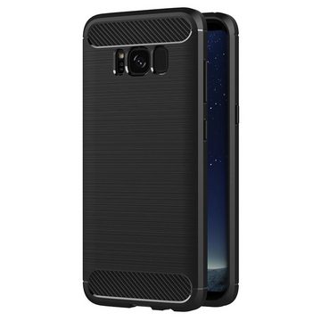 CoolGadget Handyhülle Carbon Handy Hülle für Samsung Galaxy S8 5,8 Zoll, robuste Telefonhülle Case Schutzhülle für Samsung S8 Hülle