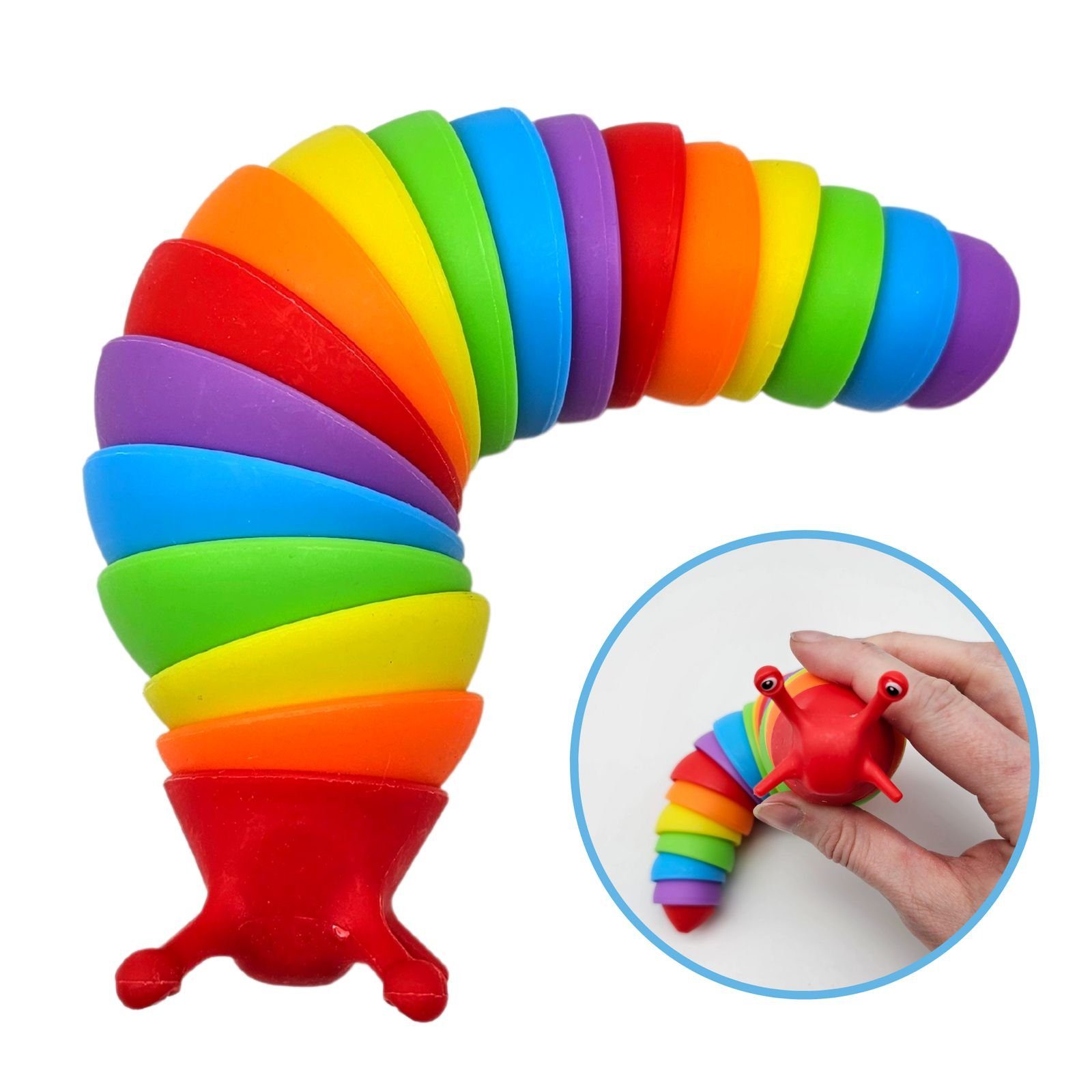 alldoro Spiel, 60370, Flexi Worm Schnecke, Fidget Slug für Kinder