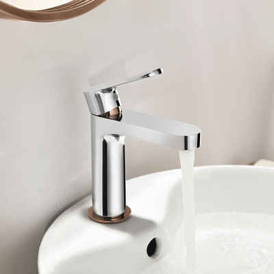 Auralum Waschtischarmatur Bad Wasserhahn Waschbecken Einhebel Mischbatterie Badarmatur für Badezimmer