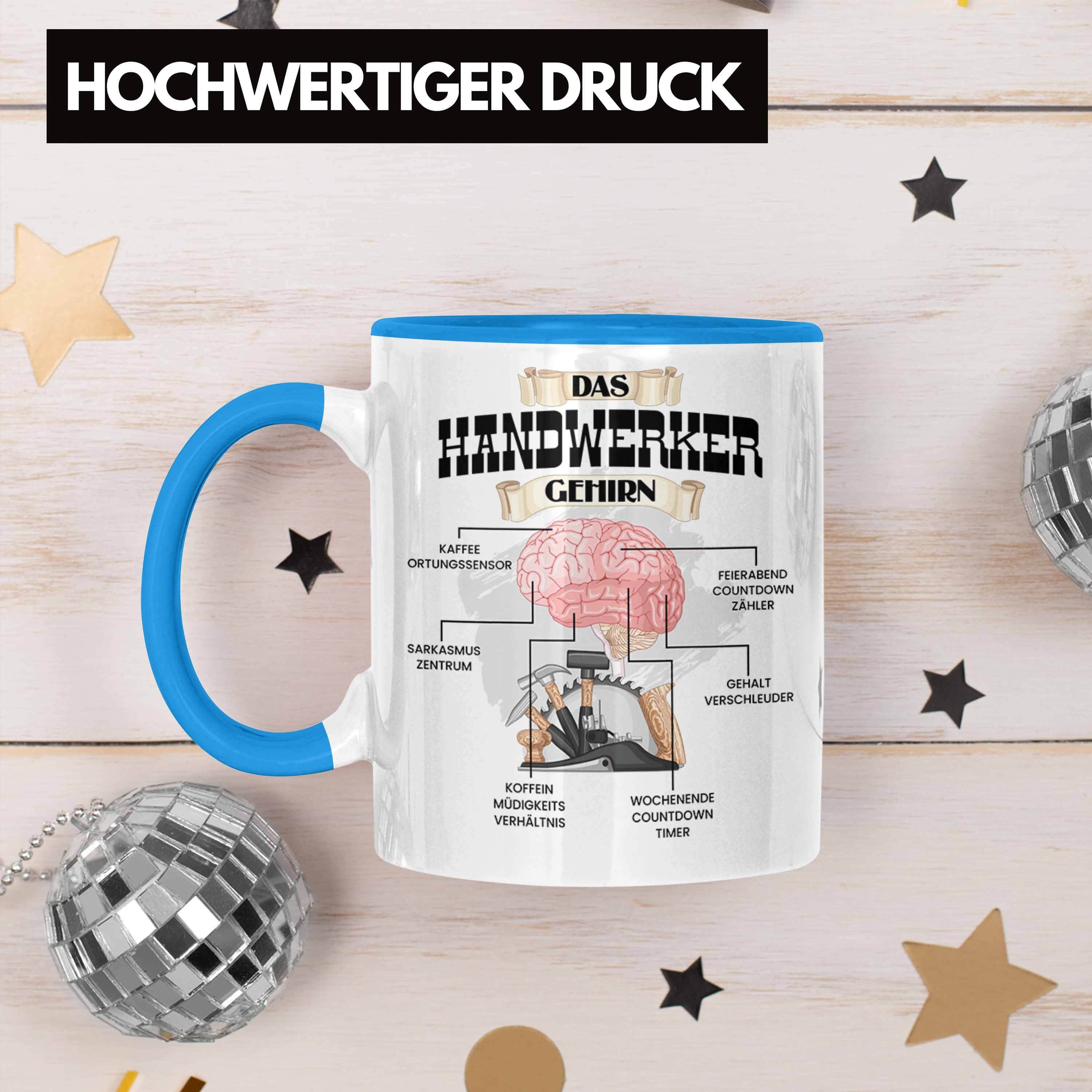 Handwerker - Lustiges Tasse für Trendation Geschenk Mechan Blau Trendation Hausmeister Tasse