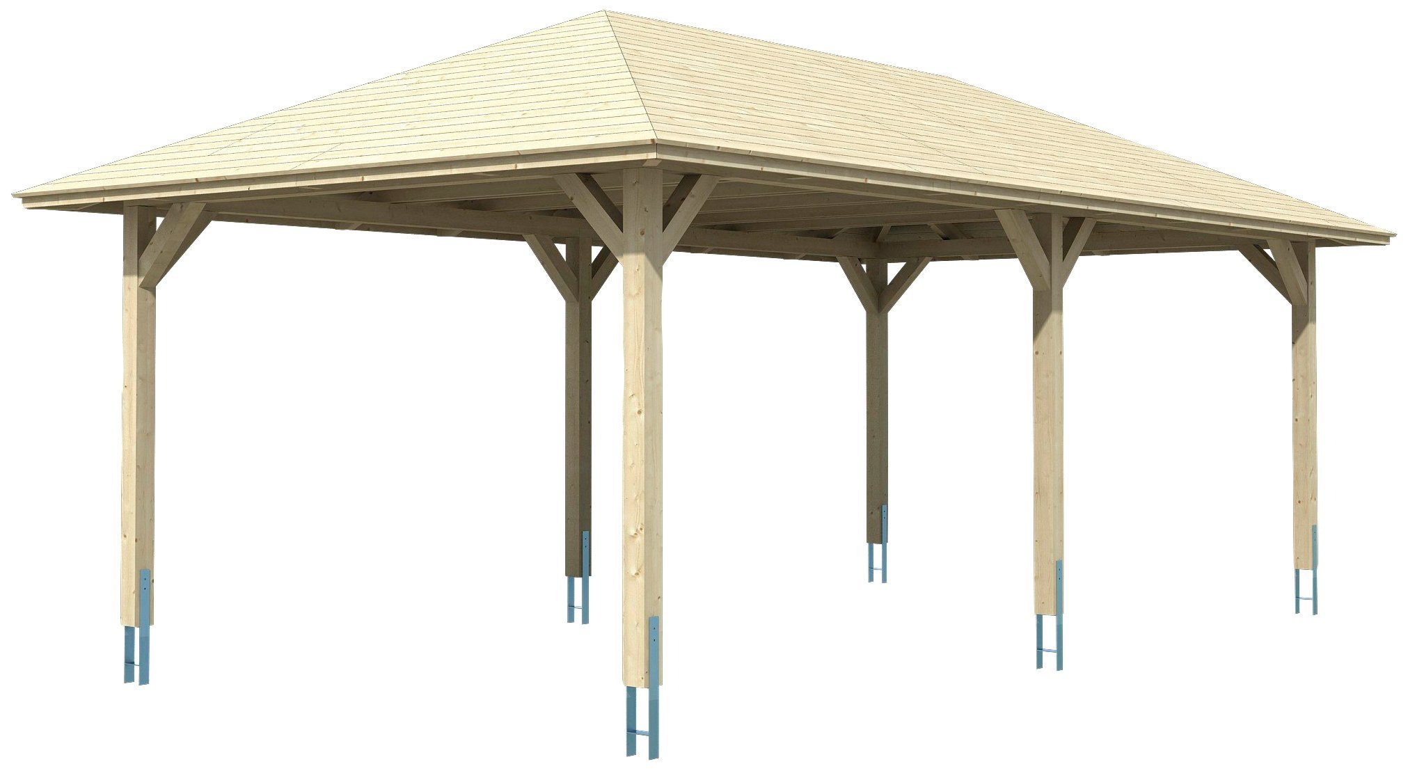 Thumbnail - Skanholz Einzelcarport Taunus, BxT: 439x786 cm, 218 cm Einfahrtshöhe