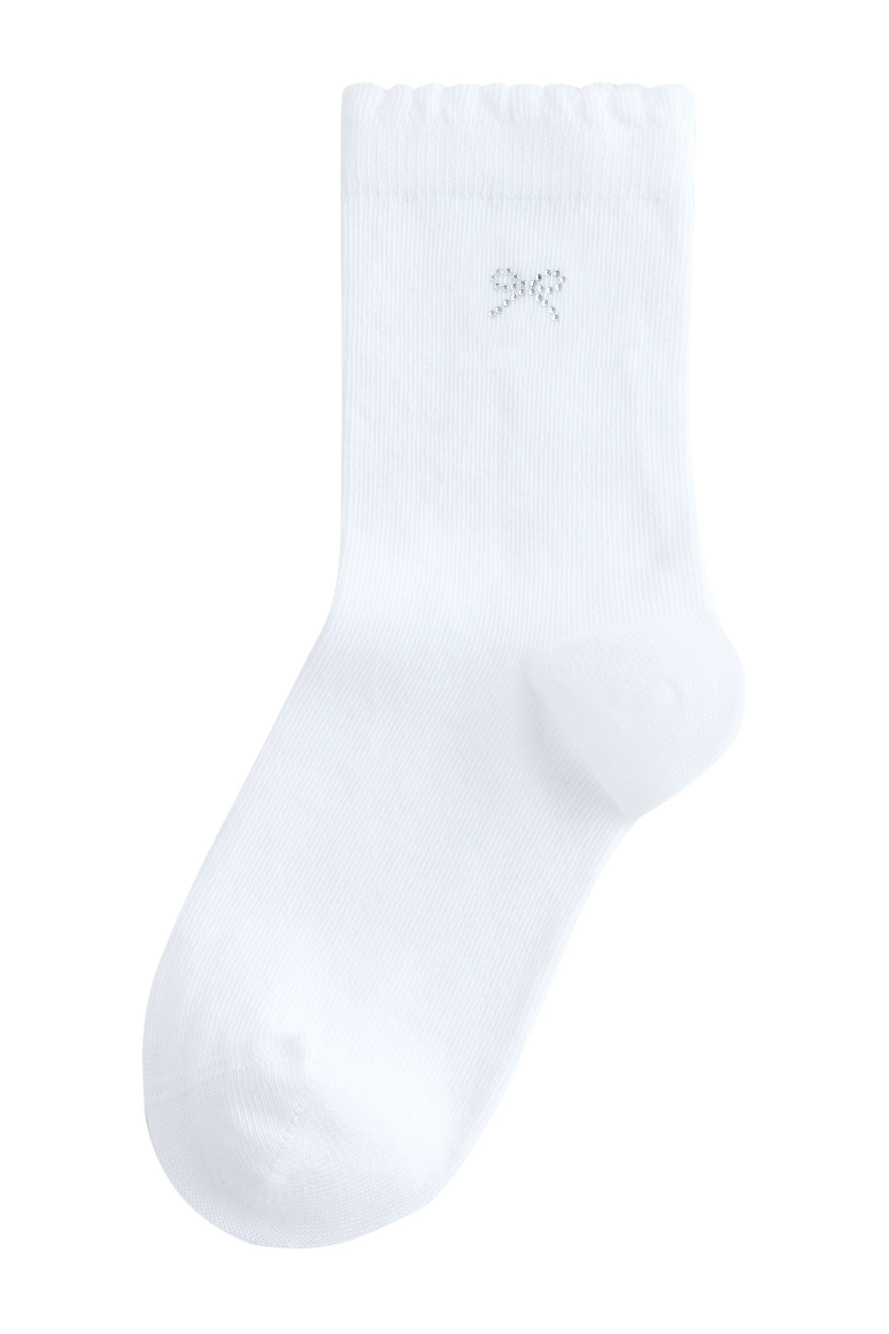 Next Kurzsocken Knöchelhohe Socken mit Strass, 5er-Pack (5-Paar)