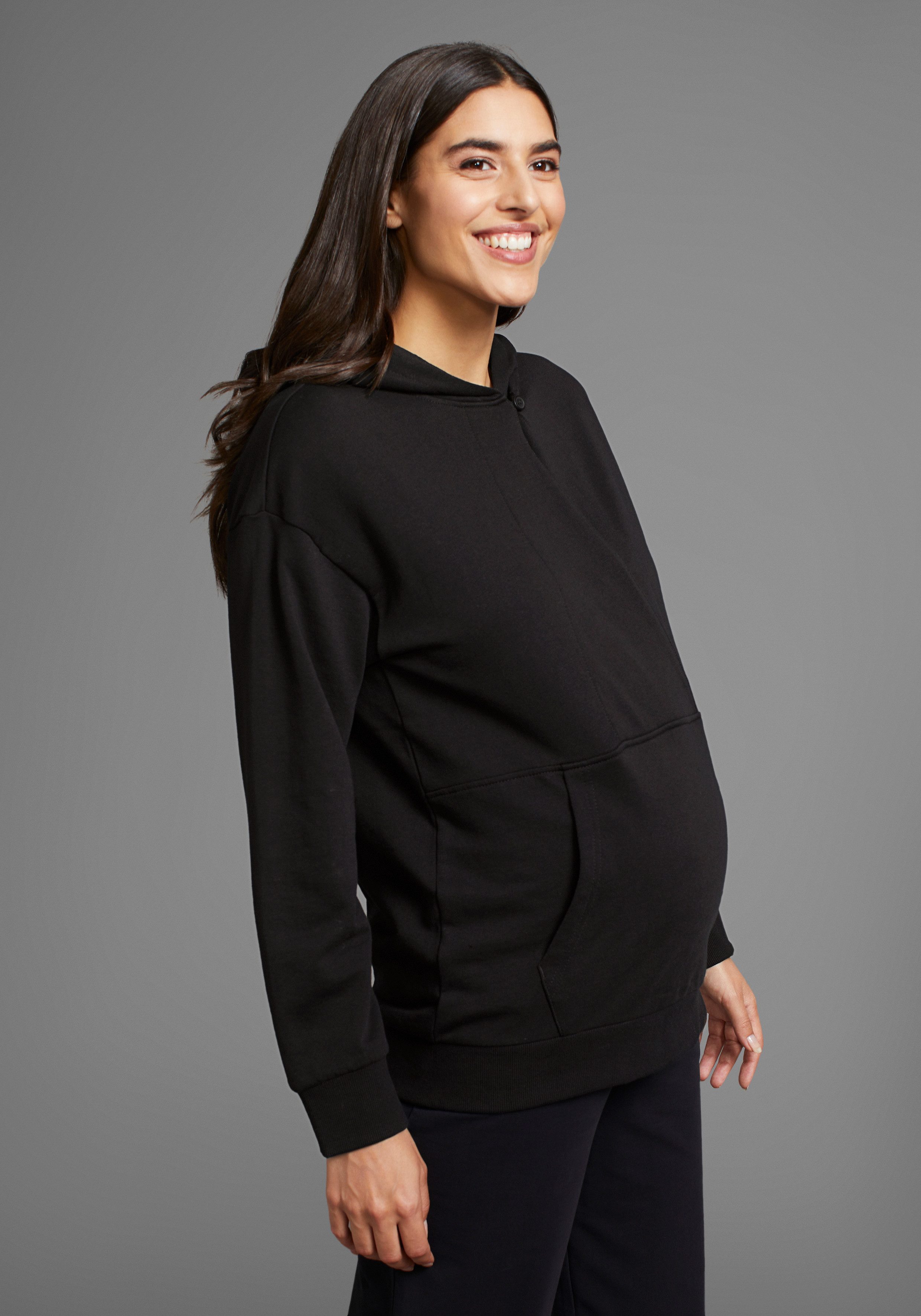 Umstandssweatshirt Stillsweatshirt für Schwangerschaft und Stillzeit