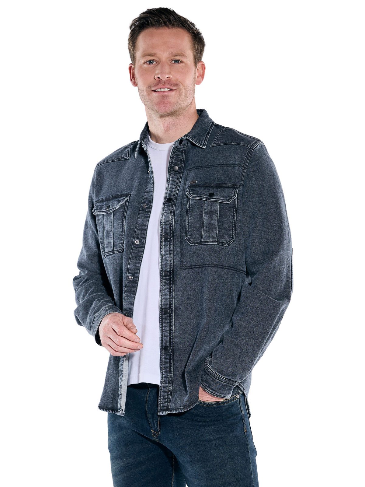 Engbers Langarmhemd engbers Herren Hemd uni, Saphirblau günstig online kaufen