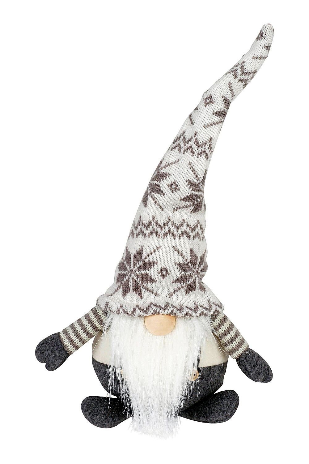 Feliwa Weihnachtsfigur Weihnachtswichtel Santa Abari grau 30 cm Wichtel