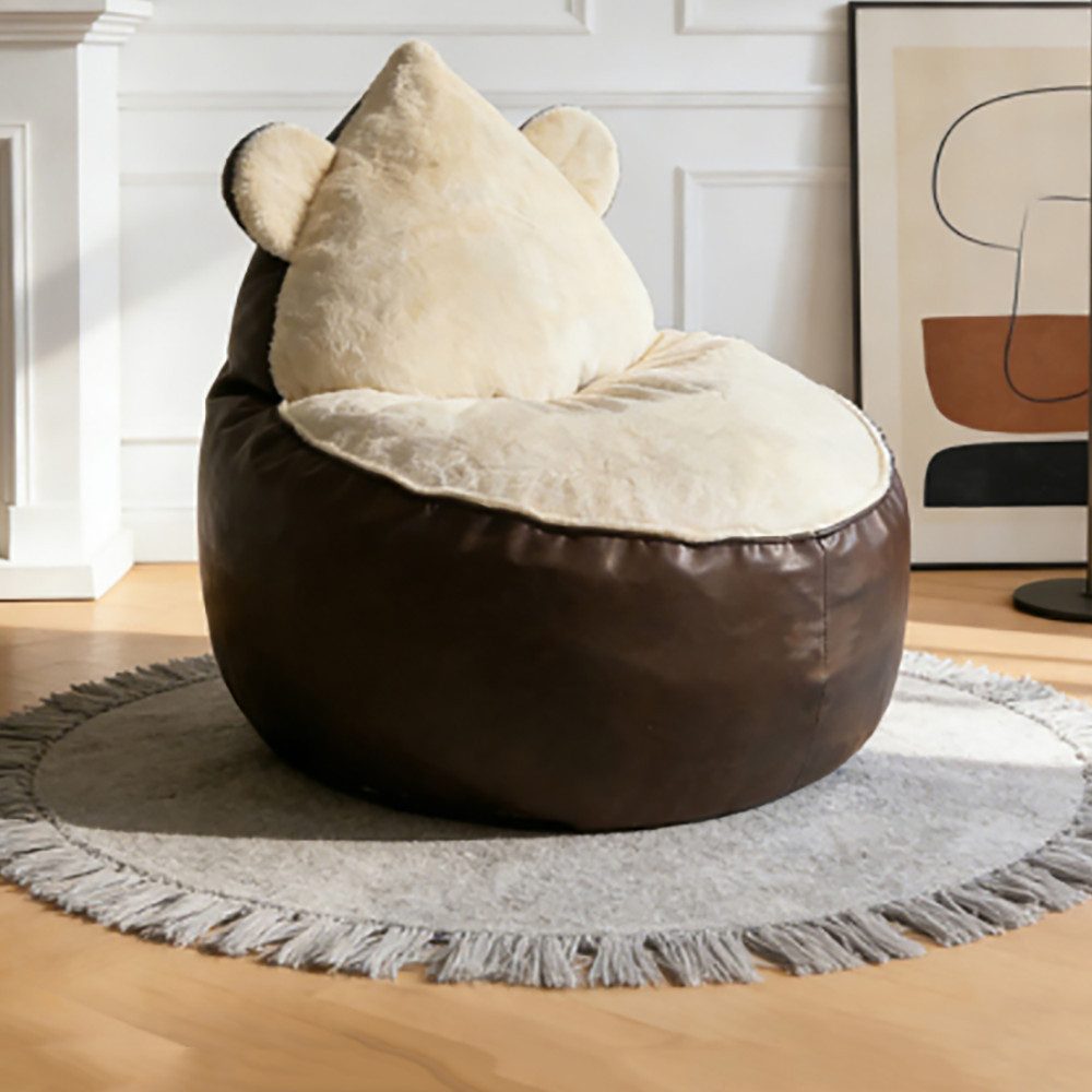 MODFU Sofa mit abgerundetem Design und weicher Oberfläche, dekorativer und komfortabler Sitzsessel, Sitzsack, Einzelsofa, Wohnzimmer Sofa
