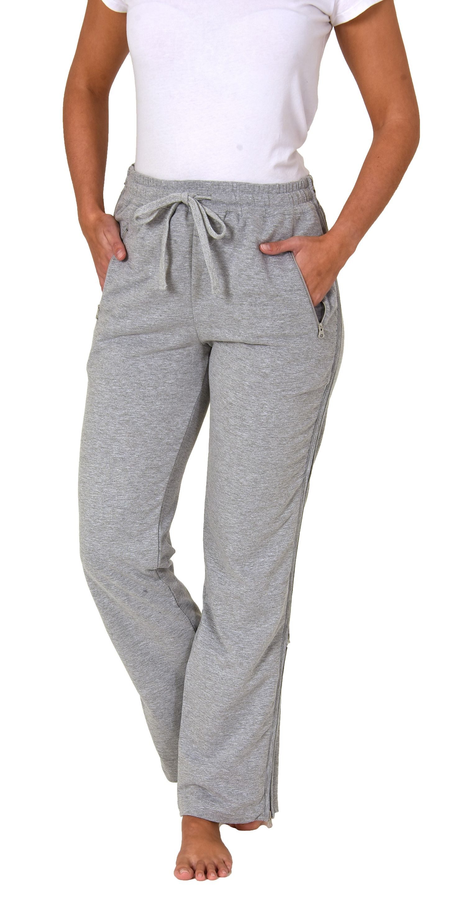 Relaxanzug Damen Rehahose mit seitlichen 4-Wege Reißverschluß Jogginghose