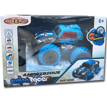 Gear2Play RC-Auto 2-in-1 Ferngesteuertes Spielzeugauto Aqua Racer Blau